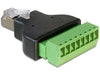 EAN 4043619653898 - DeLOCK 65389 cambiador de género para cable RJ45 8p Negro, Verde imagen 2