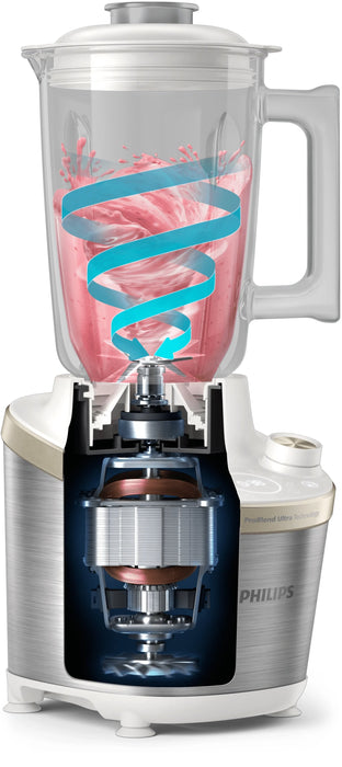 EAN 8720389013560 - Philips 7000 series HR3760/01 licuadora 2 L Batidora de vaso 1500 W Acero inoxidable, Blanco imagen 9