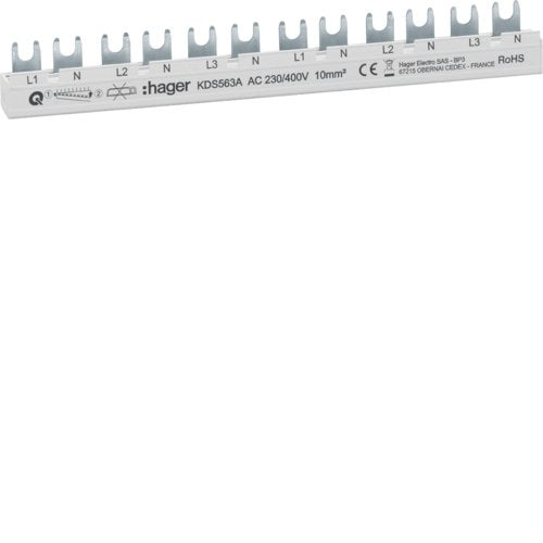 EAN 3250613710095 - Hager KDS563A pieza o accesorio para barra colectora Blanco imagen 1