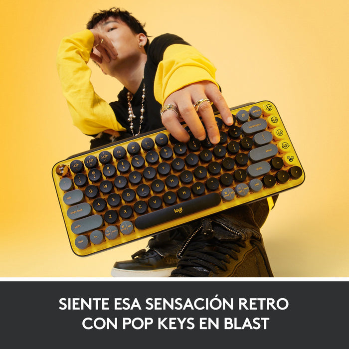 EAN 5099206101272 - Logitech 920-010728 teclado Universal Bluetooth QWERTY Español Negro, Gris, Amarillo imagen 7