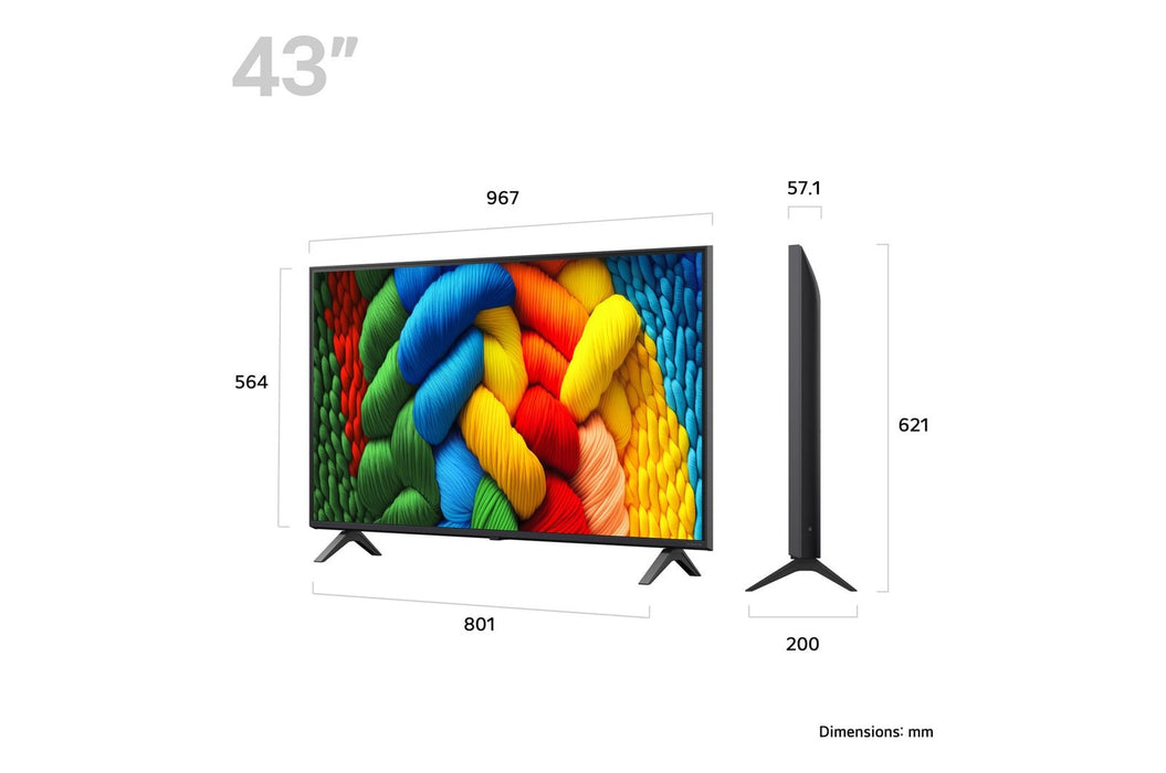 EAN 8806096360309 - LG NanoCell AI 43NANO80A6B 109,2 cm (43") 4K Ultra HD Smart TV Wifi Negro imagen 2