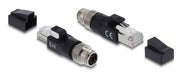 EAN 4043619908332 - DeLOCK 90833 cambiador de género para cable M12 8-pin RJ-45 Negro imagen 2