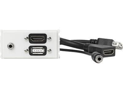 EAN 5712505309230 - Vivolink WI221281 toma de corriente HDMI + USB A + 3,5mm Blanco imagen 1