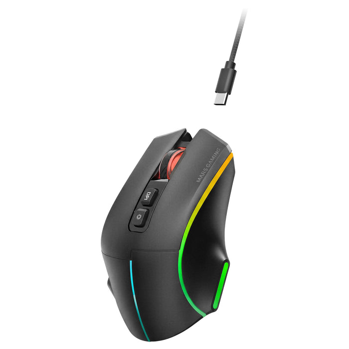 EAN 8435693114253 - Mars Gaming MMWVECTOR ratón Juego mano derecha RF Wireless + Bluetooth + USB Type-A Óptico 12000 DPI imagen 6