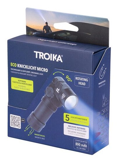 EAN 4024023202476 - TROIKA ECO KNICKLICHT MICRO Negro Linterna de mano + Linterna frontal SMD LED imagen 5