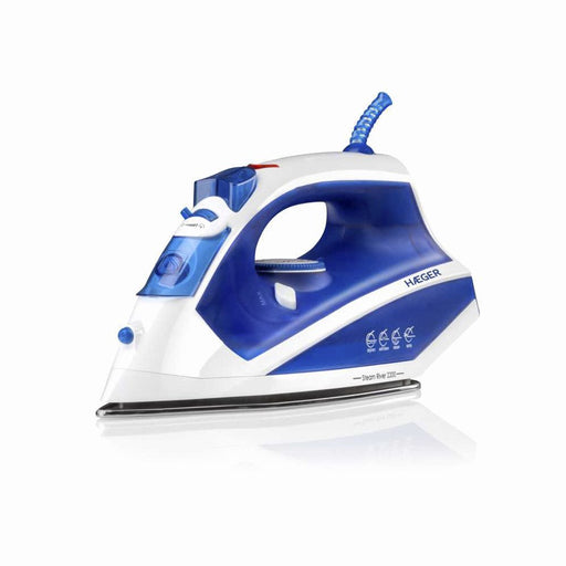 EAN 5608475008887 - Haeger Steam River 2200 Plancha vapor-seco Suela de acero inoxidable 2200 W Azul, Blanco imagen 1