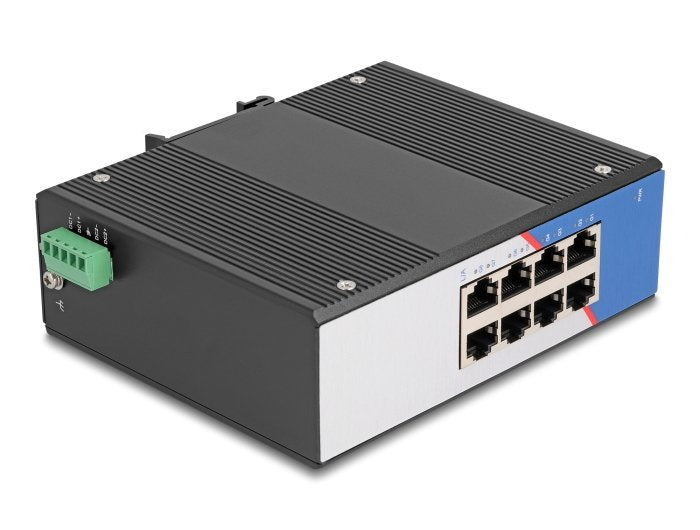 EAN 4043619801633 - DeLOCK 80163 switch Gigabit Ethernet (10/100/1000) DIN rail Negro imagen 2