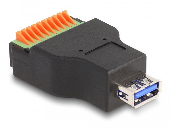 EAN 4043619662395 - DeLOCK 66239 cambiador de género para cable USB Type-A 10 pin terminal block Negro, Verde imagen 1