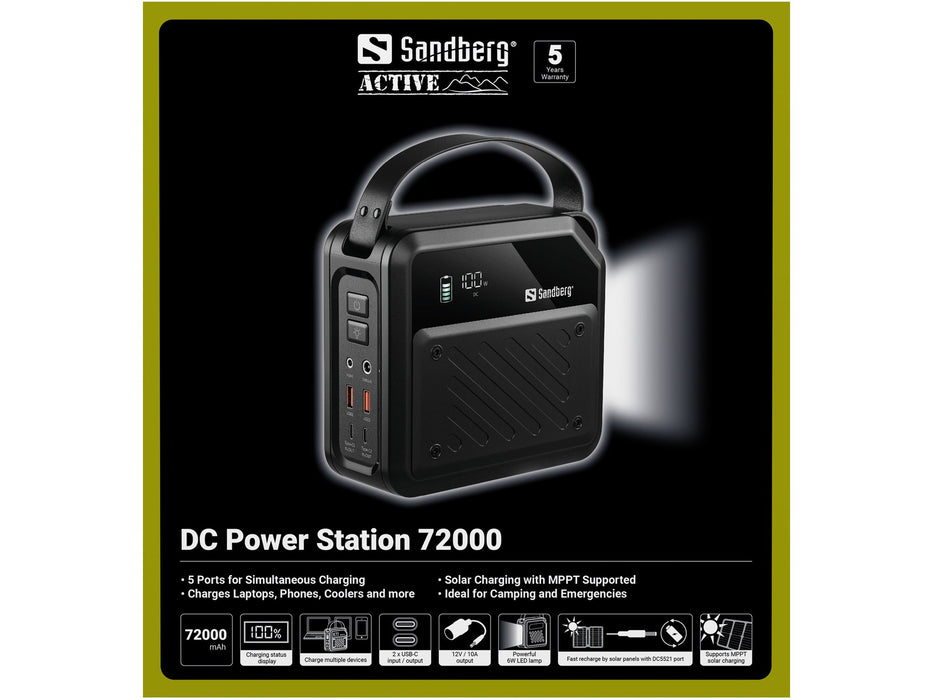 EAN 5705730421228 - Sandberg 421-22 estación de energía portátil Lithium Manganese Iron Phosphate (LMFP) 72000 mAh 200 W 2,31 imagen 8