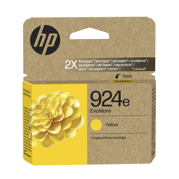 EAN 199764687494 - HP 924e EvoMore Yellow Original Ink Cartridge cartucho de tinta 1 pieza(s) Alto rendimiento (XL) Amarillo imagen 1