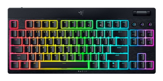 EAN 8887910073612 - Razer BlackWidow V4 Low-Profile Tenkeyless HyperSpeed teclado Juego USB + RF Wireless + Bluetooth Negro imagen 1