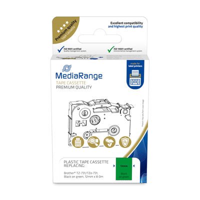 EAN 4260459618614 - MediaRange MRBTZ731 etiqueta de impresora Negro, Verde imagen 2