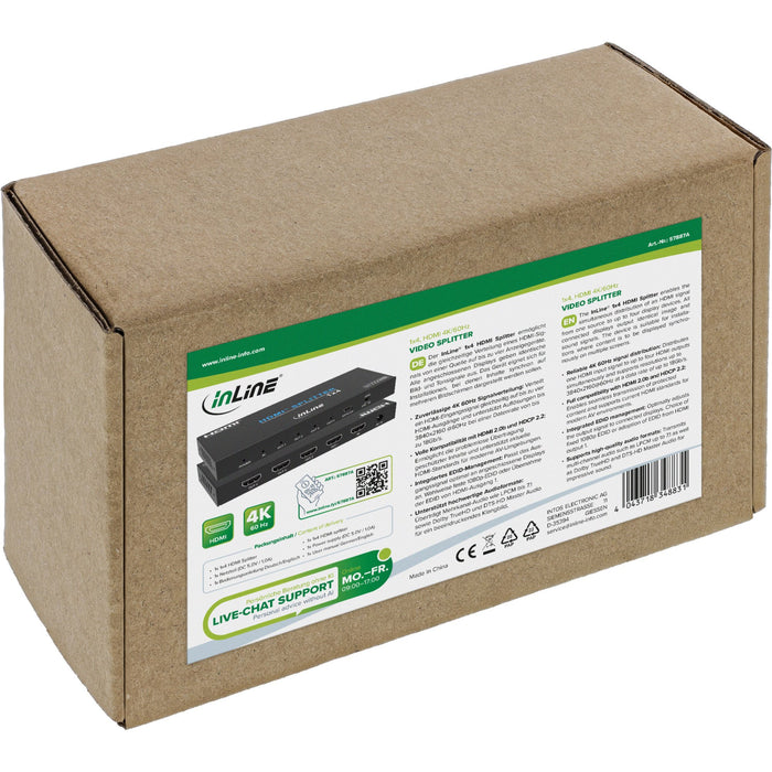 EAN 4043718348831 - InLine 57887A divisor de video HDMI 4x HDMI imagen 6