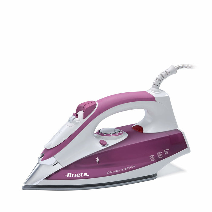 EAN 8003705107342 - Ariete 6215/00 Plancha a vapor Suela de acero inoxidable 2200 W Púrpura, Blanco imagen 1