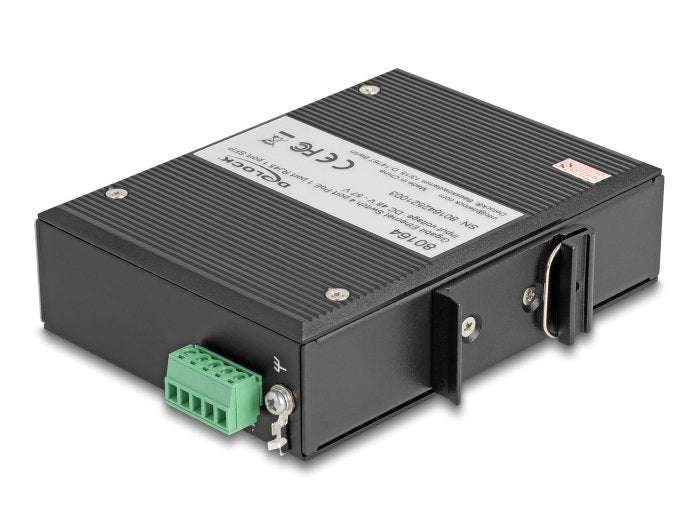 EAN 4043619801640 - DeLOCK 80164 switch Gigabit Ethernet (10/100/1000) Energía sobre Ethernet (PoE) DIN rail Negro imagen 3