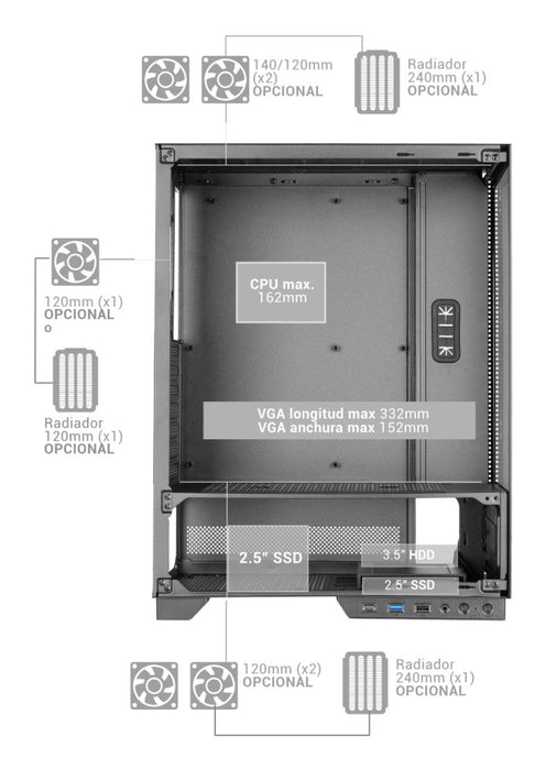 EAN 8435693113188 - Mars Gaming MC-PULSAR Midi Tower Negro imagen 4