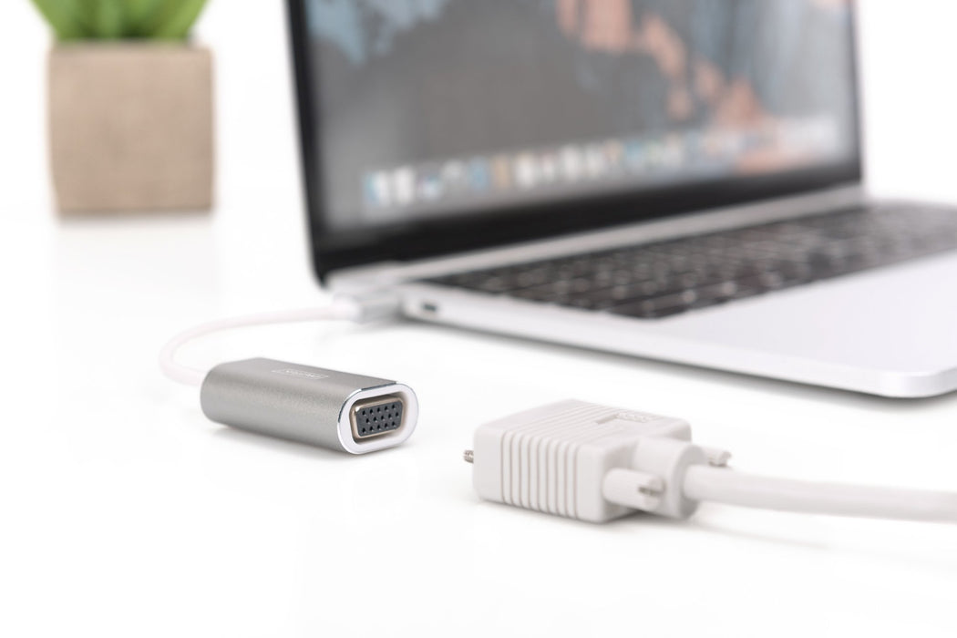 EAN 4016032385967 - Digitus DA-70837 adaptador de cable de vídeo 0,2 m USB Tipo C VGA (D-Sub) Blanco imagen 3