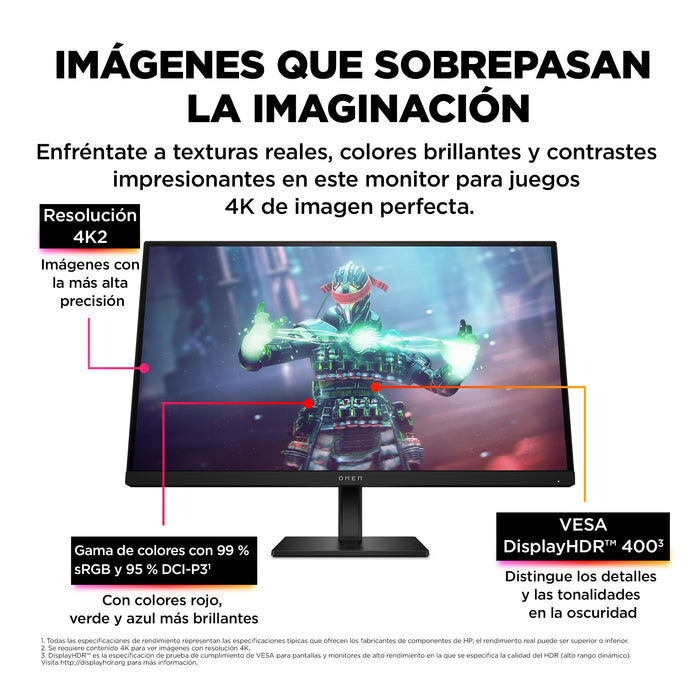 EAN 0197029616210 - OMEN by HP 27 inch UHD 144Hz Gaming Monitor - OMEN 27k pantalla para PC 68,6 cm (27") 3840 x 2160 Pixeles imagen 15