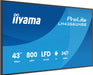 EAN 4948570128204 - iiyama LH4366UHSB-B1AG pantalla de señalización Pantalla plana para señalización digital 109,2 cm (43") L imagen 3