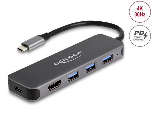 EAN 4043619641710 - DeLOCK 64171 base para portátil y replicador de puertos USB 3.2 Gen 1 (3.1 Gen 1) Type-C Gris imagen 2