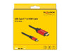 EAN 4043619800964 - DeLOCK 80096 adaptador de cable de vídeo USB Tipo C Negro, Rojo imagen 3