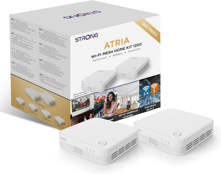 EAN 9120072373923 - Strong WI-FI MESH HOME KIT 1200 Doble banda (2,4 GHz / 5 GHz) Wi-Fi 5 (802.11ac) Blanco 3 Interno imagen 1