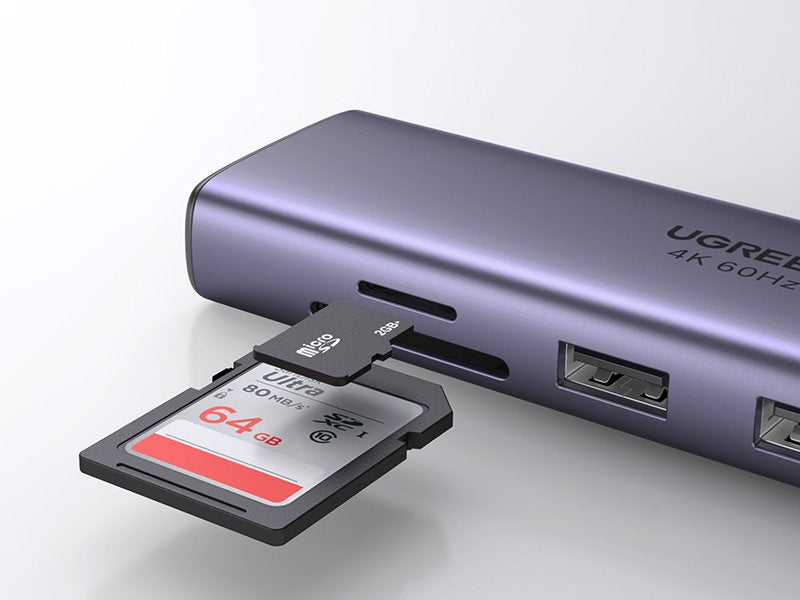 EAN 6957303865154 - Ugreen 60515 base para portátil y replicador de puertos Alámbrico USB 3.2 Gen 1 (3.1 Gen 1) Type-C Gris imagen 6