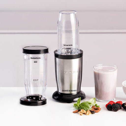 EAN 8414234124876 - Taurus SHAKE & GO MIX 0,5 L Batidora de vaso 1000 W Acero inoxidable, Negro imagen 2