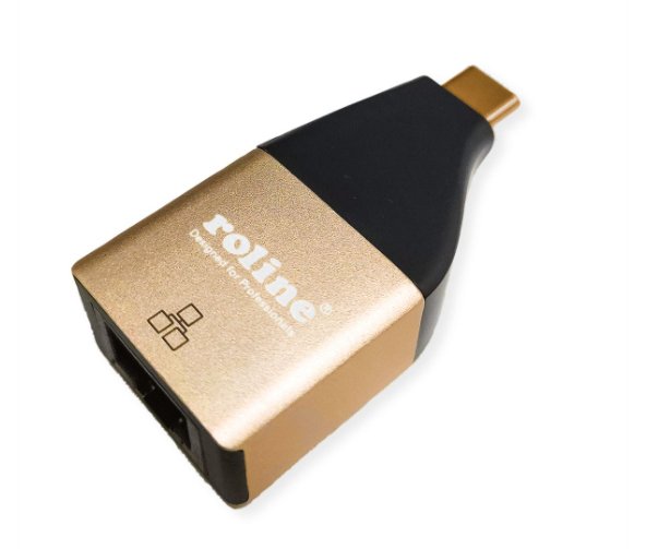 EAN 7630049619135 - ROLINE 12.02.1111 cambiador de género para cable USB Type C RJ-45 Negro, Oro imagen 1