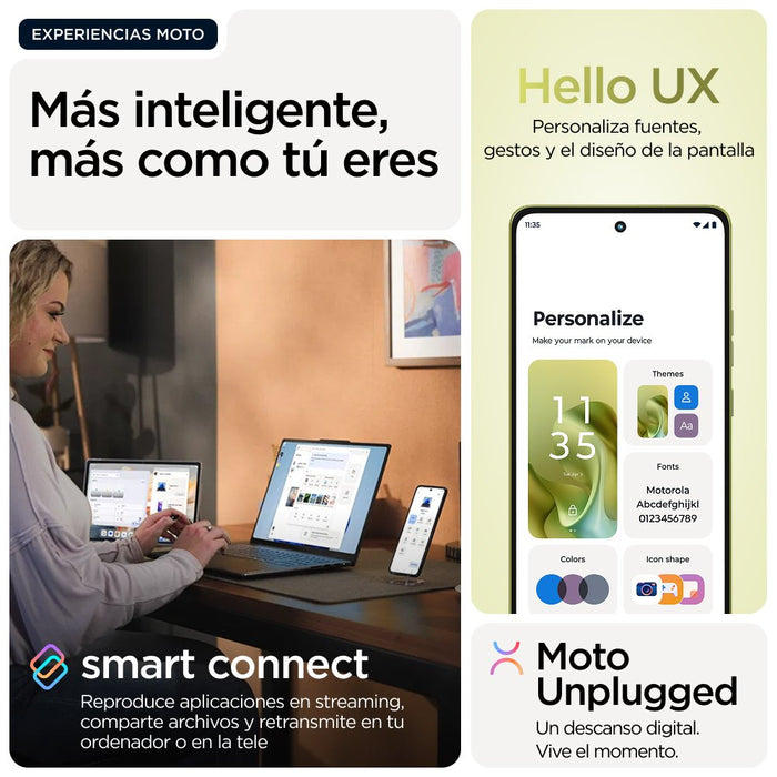 EAN 0840023295515 - Motorola moto g86 5G 16,9 cm (6.67") SIM doble Android 15 USB Tipo C 8 GB 256 GB 5200 mAh Verde imagen 11