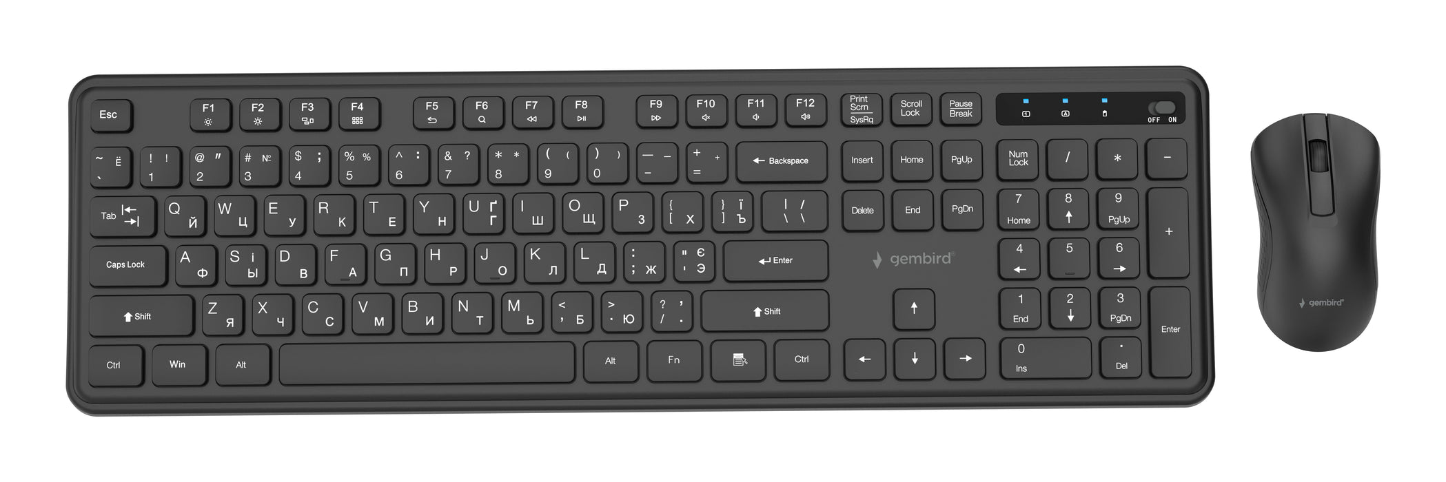 EAN 8716309137010 - Gembird KBS-WPS-01-CYRL teclado Ratón incluido Oficina RF inalámbrico QWERTY Internacional de EE.UU., Ucr imagen 2