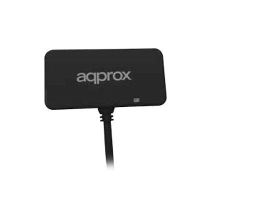 EAN 8435099520900 - Approx ! 3 Ports 2.0 + 1 Port USB 3.0 Travel Hub - Hub - 3 x USB 2.0 + 1 x SuperSpeed USB - desktop ratón imagen 1