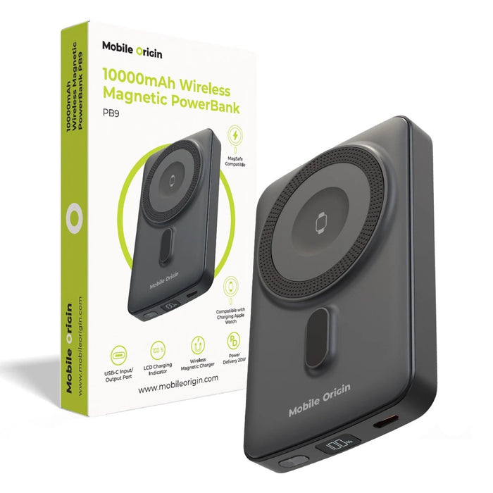 EAN 8594215994671 - Mobile Origin MO-WMP-PB9 batería externa Polímero de litio 10000 mAh Cargador inalámbrico Negro imagen 1