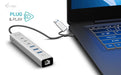 EAN 8595611707988 - i-tec CAHUBMETAL6LANPD hub de interfaz USB 3.2 Gen 1 (3.1 Gen 1) Type-A + Type-C 5000 Mbit/s Plata imagen 5