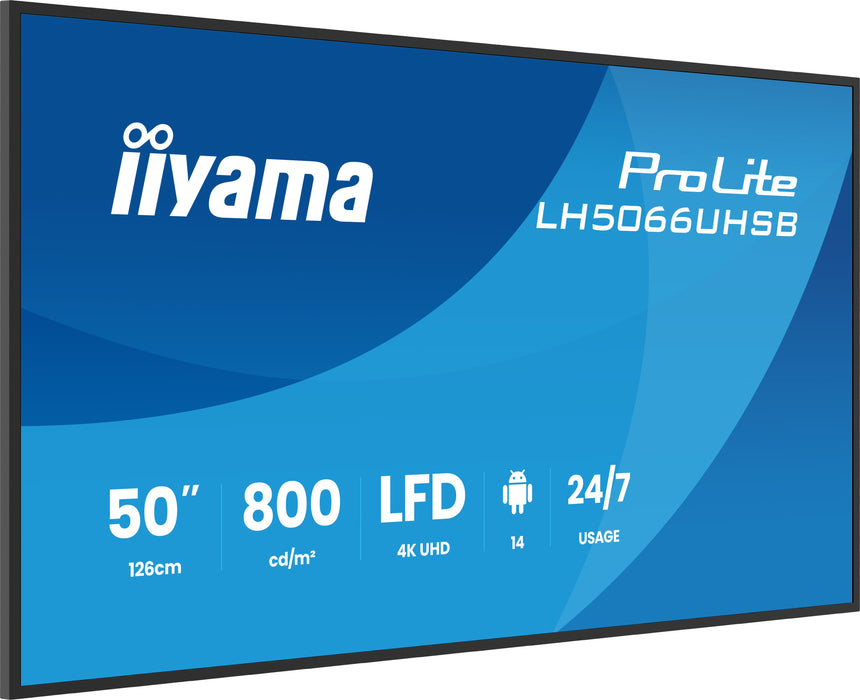 EAN 4948570128211 - iiyama LH5066UHSB-B1AG pantalla de señalización Pantalla plana para señalización digital 127 cm (50") LCD imagen 3