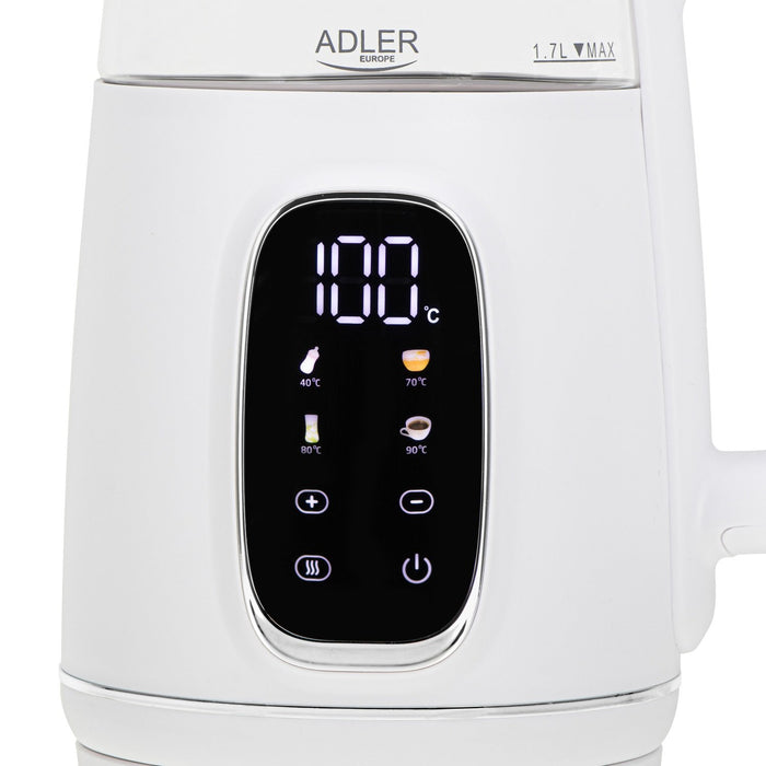 EAN 5905575907820 - Adler AD 1305WS tetera eléctrica 1,7 L 2200 W Transparente, Blanco, Plata imagen 3
