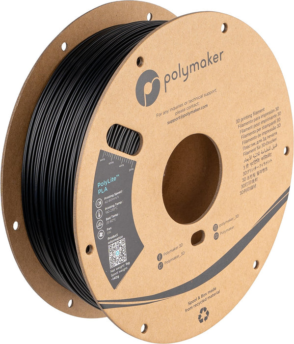 EAN 6938936712473 - Polymaker PA02037 material de impresión 3d Ácido poliláctico (PLA) Negro 3 kg imagen 1