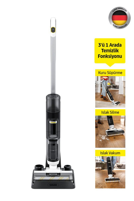 EAN 4066529148155 - Kärcher FCV 3 vloerreiniger Aspiradora escoba 2 en 1 Batería Seca y húmeda HEPA Sin bolsa 160 W Blanco imagen 9