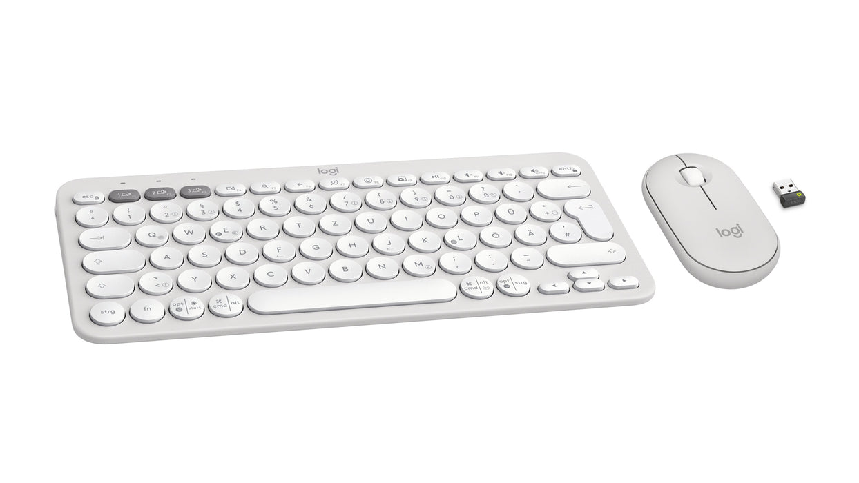 EAN 5099206115767 - Logitech 920-012204 teclado Ratón incluido Universal RF Wireless + Bluetooth QWERTZ Alemán Blanco imagen 3