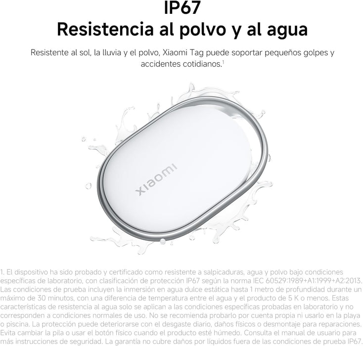 Xiaomi Tag 1 Pack Localizador Bluetooth Inteligente - Rastreador Antiperdida Para Llaves, Mochilas Y Objetos -