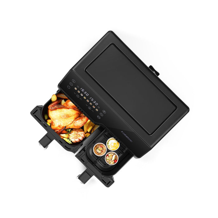 EAN 5906168638671 - Extralink HOME AIR FRYER 10L (6L+4L) EU SJ-1000 2500W freidora Doble Freidora de aire caliente Negro imagen 4