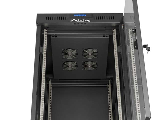 EAN 5901969447897 - Lanberg FF01-6824-12BL armario rack 24U Rack o bastidor independiente Negro imagen 9