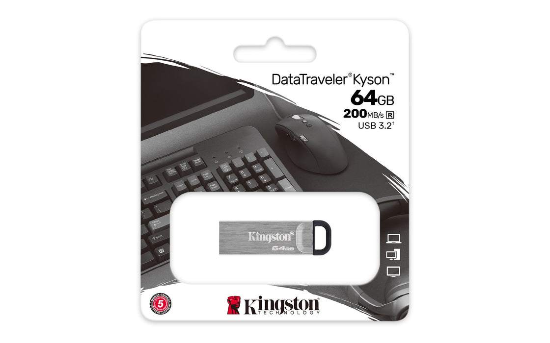 EAN 0740617309102 - Kingston Technology DataTraveler Kyson unidad flash USB USB tipo A 3.2 Gen 1 (3.1 Gen 1) Plata imagen 4