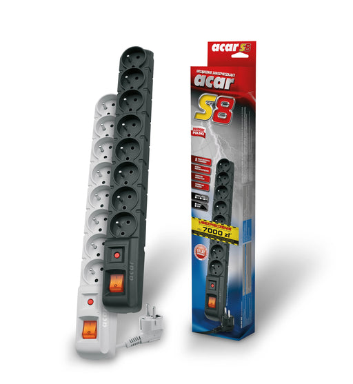 EAN 5904743365905 - HSK DATA S8 Negro 8 salidas AC 230 V imagen 2