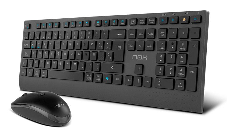EAN 8436587976131 - NOX NXLITEDUOSP teclado Ratón incluido Hogar RF Wireless + Bluetooth QWERTY Español Negro imagen 1