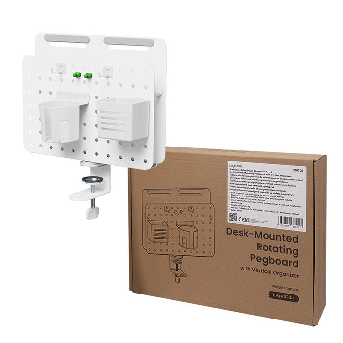 EAN 4052792076127 - LogiLink PB0106 organizador para colgar Acero, Plástico Blanco imagen 6