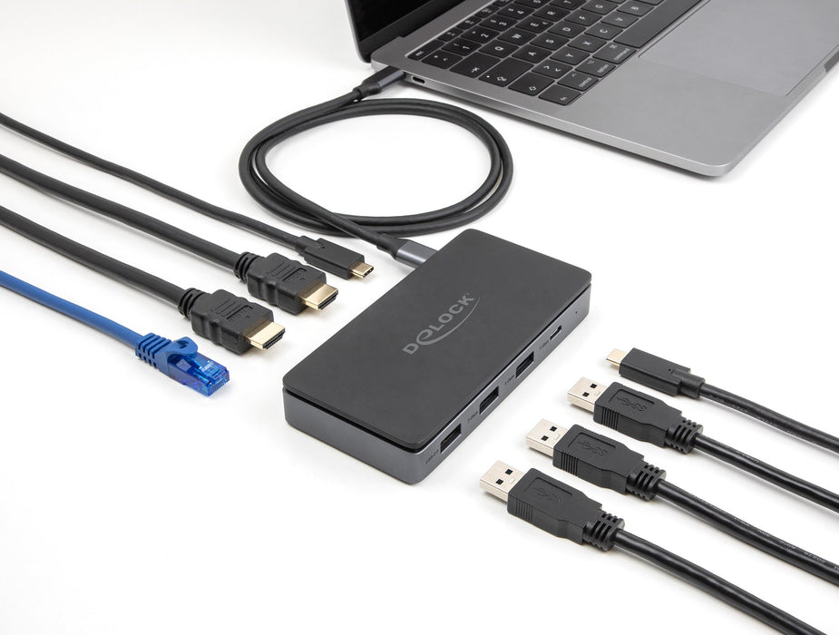 EAN 4043619882717 - DeLOCK 88271 base para portátil y replicador de puertos Alámbrico USB 3.2 Gen 1 (3.1 Gen 1) Type-C Negro, imagen 4