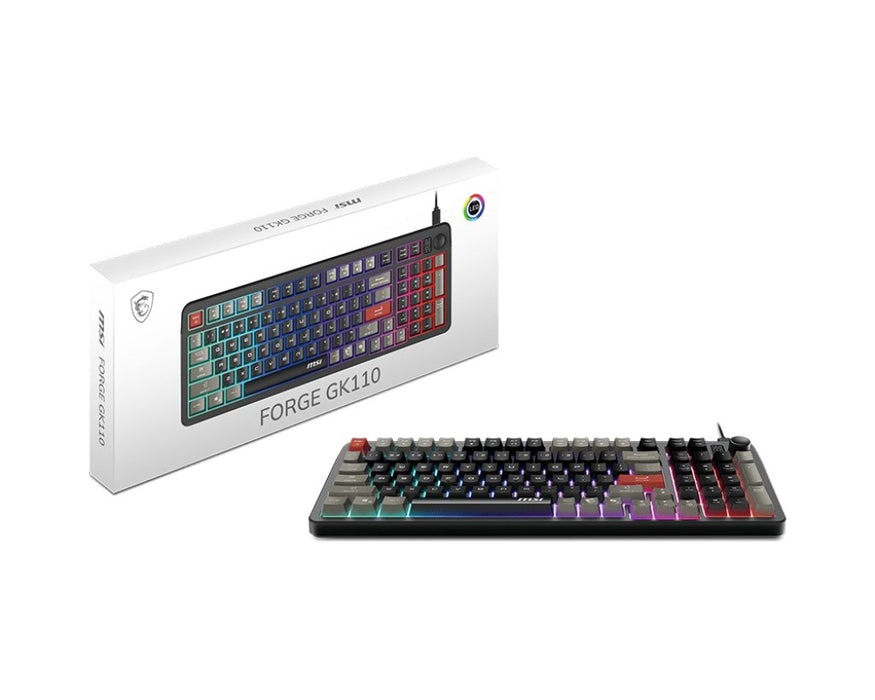 EAN 4711377321495 - MSI FORGE GK110 teclado Juego USB QWERTY Inglés de EE. UU. Negro imagen 5