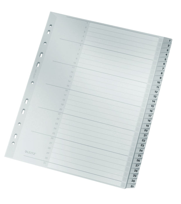 EAN 4002432301836 - Leitz 12810000 lengüeta de índice Separador numérico con pestaña Cartón Gris imagen 2