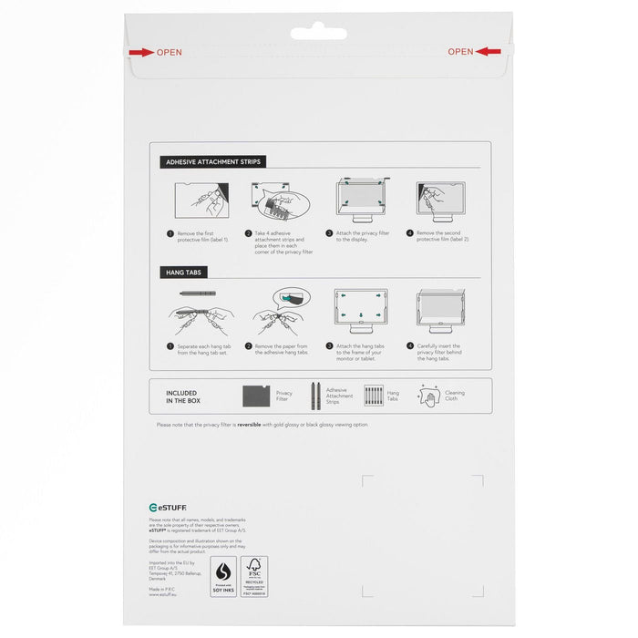 EAN 5704174983699 - eSTUFF GLBG11257145 filtro para monitor 29,5 cm (11.6") Portátil Filtro de privacidad para pantallas sin  imagen 2